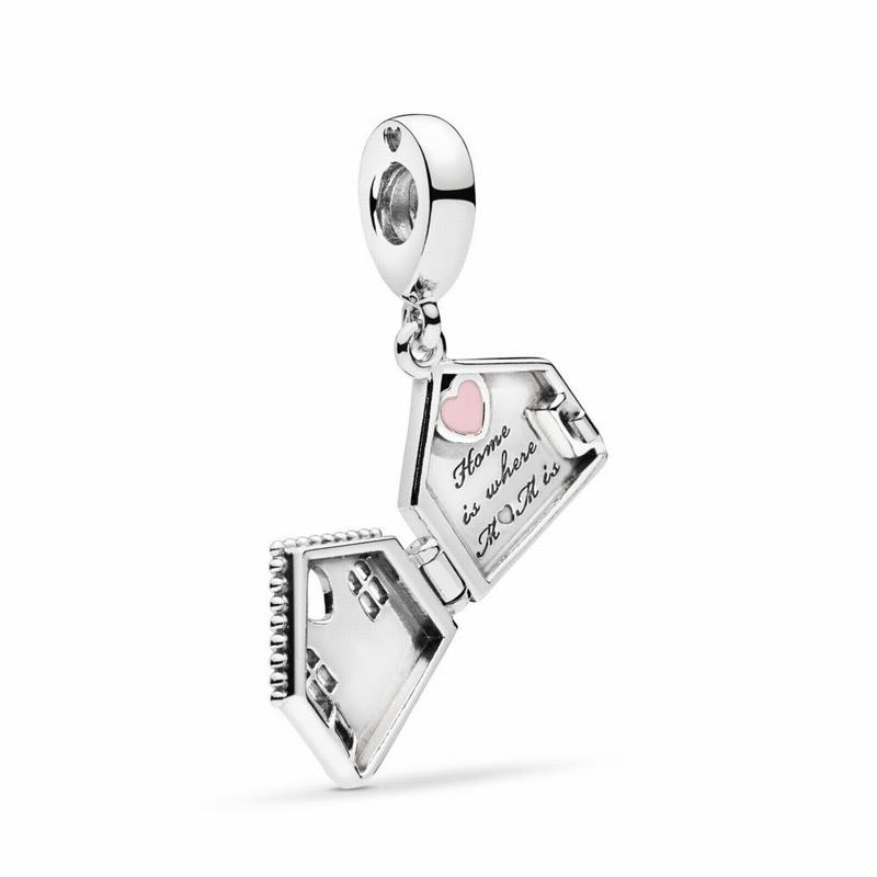 Pandora Perfect Home Dangle Charm - Sterling Silver/Enamel/Pink - Canada | AL4048NU